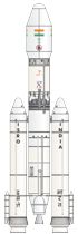Indian LVM3 rocket illustration
